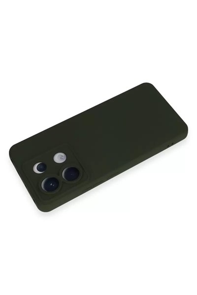 Mey İthalat®   Redmi Note 13 Pro 5G Kılıf Nano içi Kadife Silikon - Koyu Yeşil