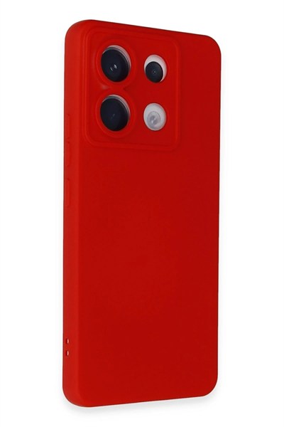 Mey İthalat®   Redmi Note 13 Pro 5G Kılıf Nano içi Kadife Silikon - Kırmızı