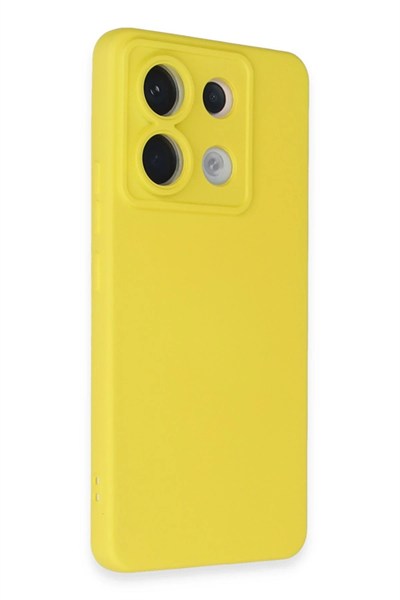 Mey İthalat®   Redmi Note 13 Pro 5G Kılıf Nano içi Kadife Silikon - Sarı
