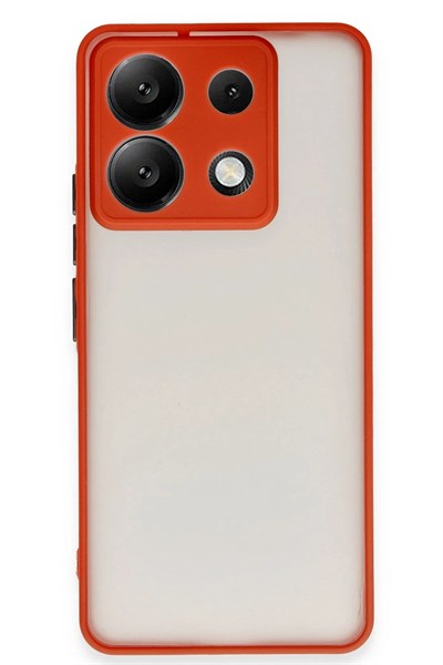 Mey İthalat®   Redmi Note 13 Pro 5G Kılıf Montreal Silikon Kapak - Kırmızı