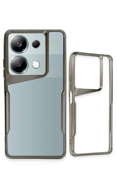 Mey İthalat®   Redmi Note 13 Pro 5G Kılıf Boyi Silikon Kapak - Siyah