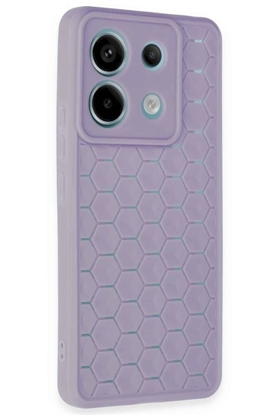 Mey İthalat®   Redmi Note 13 Pro 5G Kılıf Petek Silikon Kapak - Lila