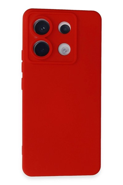 Mey İthalat®   Redmi Note 13 Pro 5G Kılıf Nano içi Kadife Silikon - Kırmızı