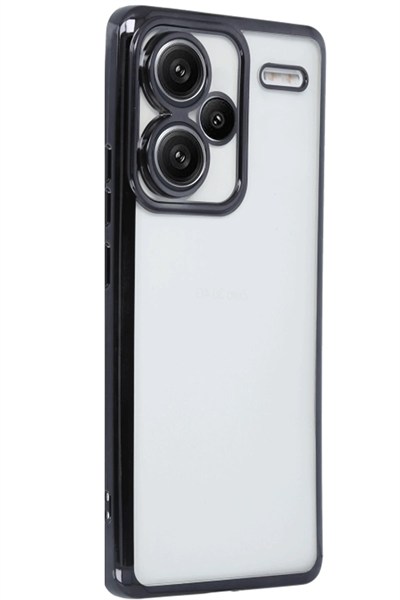 Mey İthalat®   Redmi Note 13 Pro Plus Kılıf  Lensli Silikon - Siyah