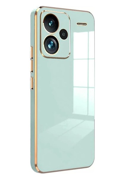 Mey İthalat®   Redmi Note 13 Pro Plus Kılıf Volet Silikon - Açık Yeşil