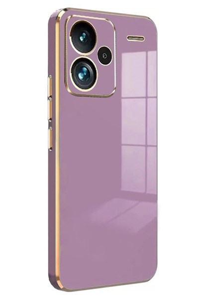 Mey İthalat®   Redmi Note 13 Pro Plus Kılıf Volet Silikon - Mor