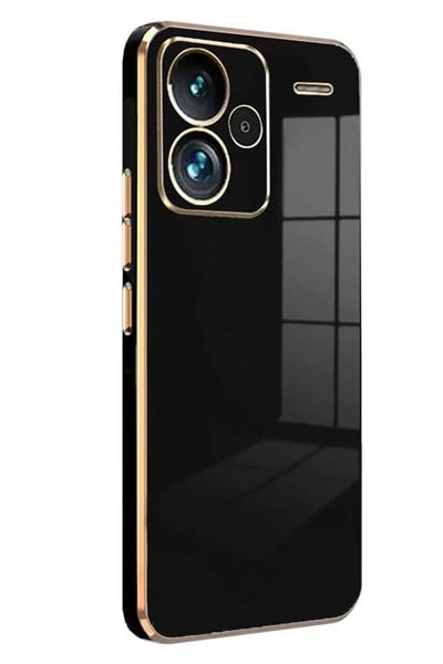 Mey İthalat®   Redmi Note 13 Pro Plus Kılıf Volet Silikon - Siyah