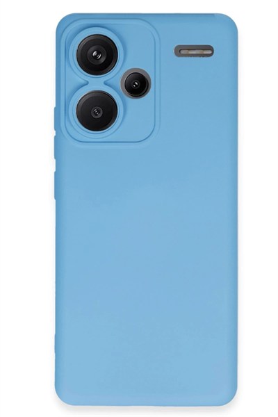 Mey İthalat®   Redmi Note 13 Pro Plus Kılıf Nano içi Kadife Silikon - Mavi