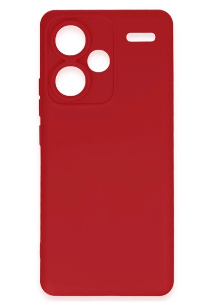 Mey İthalat®   Redmi Note 13 Pro Plus Kılıf Nano içi Kadife Silikon - Kırmızı