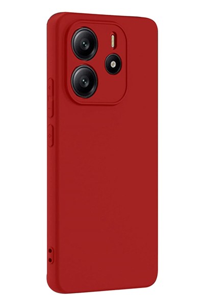 Mey İthalat®   Redmi Note 14 4G Kılıf First Silikon - Kırmızı