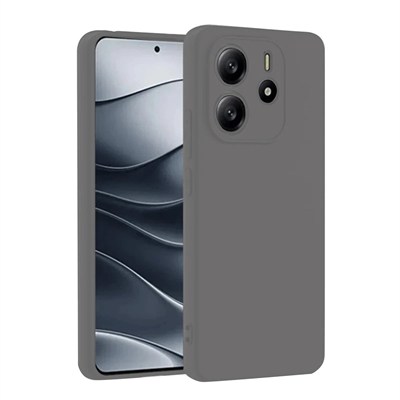 Mey İthalat®   Redmi Note 14 4G Kılıf First Silikon - Gri