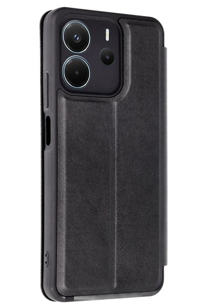 Mey İthalat®   Redmi Note 14 4G Kılıf Flip Cover - Siyah