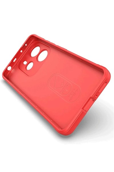 Mey İthalat®   Redmi Note 14 4G Kılıf Optimum Silikon - Kırmızı