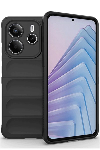 Mey İthalat®   Redmi Note 14 4G Kılıf Optimum Silikon - Siyah