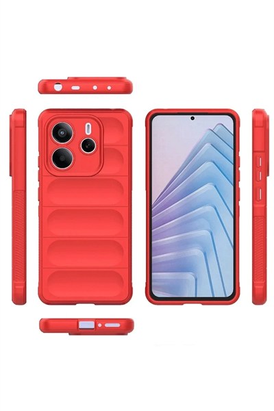 Mey İthalat®   Redmi Note 14 4G Kılıf Optimum Silikon - Kırmızı