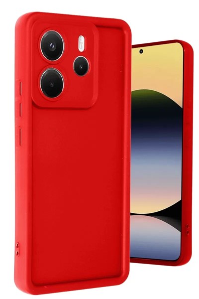 Mey İthalat®   Redmi Note 14 4G Kılıf Viera Silikon - Kırmızı