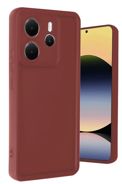 Mey İthalat®   Redmi Note 14 4G Kılıf Viera Silikon - Bordo