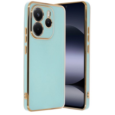 Mey İthalat®   Redmi Note 14 4G Kılıf Volet Silikon - Açık Yeşil