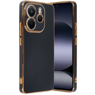 Mey İthalat®   Redmi Note 14 4G Kılıf Volet Silikon - Siyah