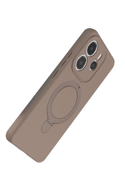 Mey İthalat®   Redmi Note 14 4G Regal Magsafe Standlı Kapak - Çöl Titanyum