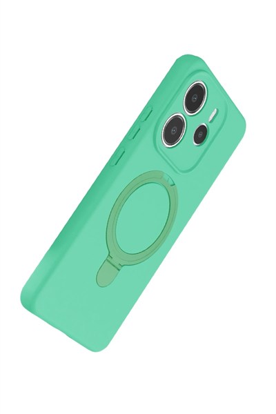 Mey İthalat®   Redmi Note 14 4G Regal Magsafe Standlı Kapak - Yeşil