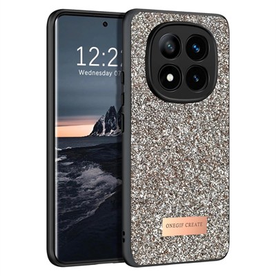 Mey İthalat®   Redmi Note 14 Pro 4G Bright Simli Kapak - Gold