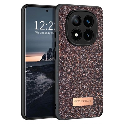 Mey İthalat®   Redmi Note 14 Pro 4G Bright Simli Kapak - Derin Mor