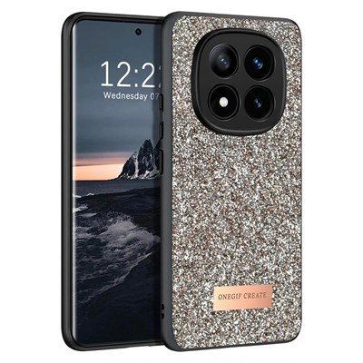 Mey İthalat®   Redmi Note 14 Pro 4G Bright Simli Kapak - Gold