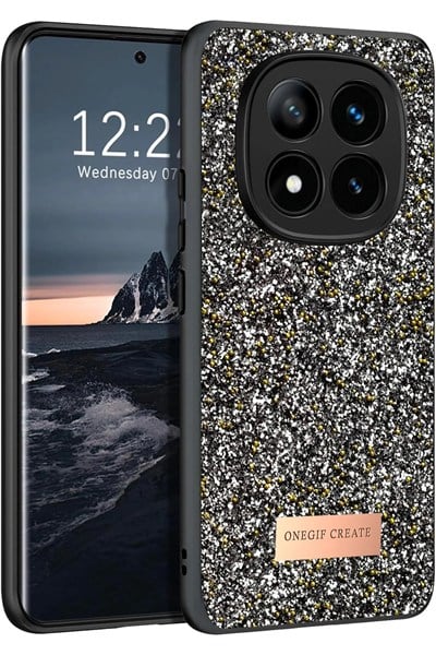 Mey İthalat®   Redmi Note 14 Pro 4G Bright Simli Kapak - Gümüş