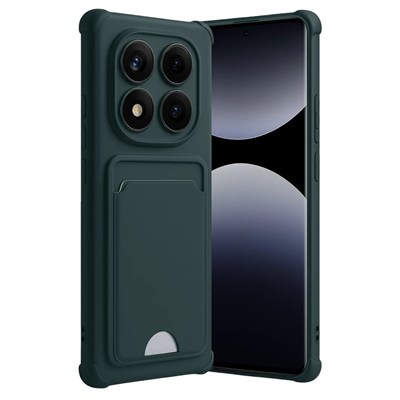 Mey İthalat®   Redmi Note 14 Pro 4G Kelvin Kartvizitli Silikon - Koyu Yeşil