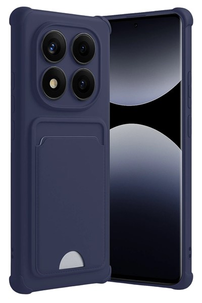 Mey İthalat®   Redmi Note 14 Pro 4G Kelvin Kartvizitli Silikon - Lacivert