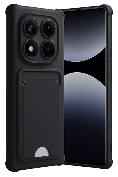 Mey İthalat®   Redmi Note 14 Pro 4G Kelvin Kartvizitli Silikon - Siyah