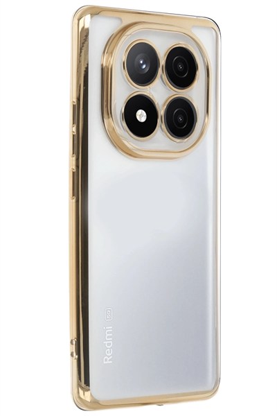 Mey İthalat®   Redmi Note 14 Pro 4G Kılıf  Lensli Silikon - Gold