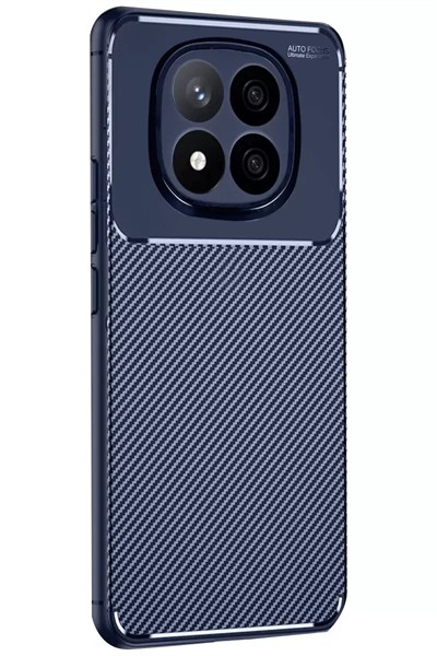 Mey İthalat®   Redmi Note 14 Pro 4G Kılıf Auto Focus Karbon Kapak - Lacivert