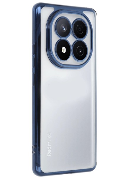 Mey İthalat®   Redmi Note 14 Pro 4G Kılıf  Lensli Silikon - Lacivert