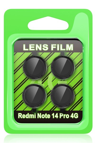 Mey İthalat®   Redmi Note 14 Pro 4G Raze Metal Kamera Lens - Siyah