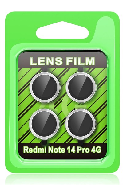 Mey İthalat®   Redmi Note 14 Pro 4G Raze Metal Kamera Lens - Gümüş