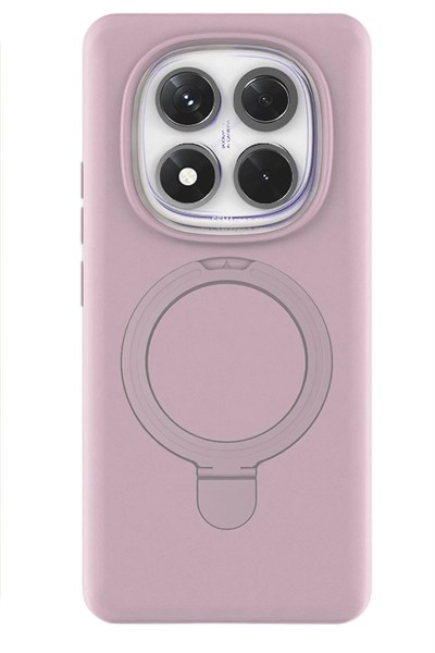 Mey İthalat®   Redmi Note 14 Pro 4G Regal Magsafe Standlı Kapak - Açık Pembe