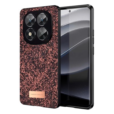 Mey İthalat®   Redmi Note 14 Pro 5G Bright Simli Kapak - Derin Mor