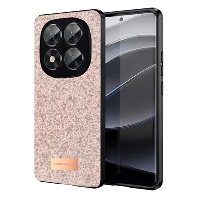 Mey İthalat®   Redmi Note 14 Pro 5G Bright Simli Kapak - Pembe