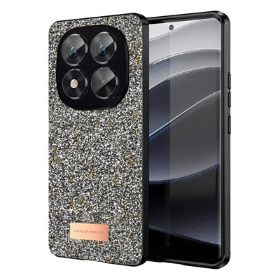 Mey İthalat®   Redmi Note 14 Pro 5G Bright Simli Kapak - Gümüş