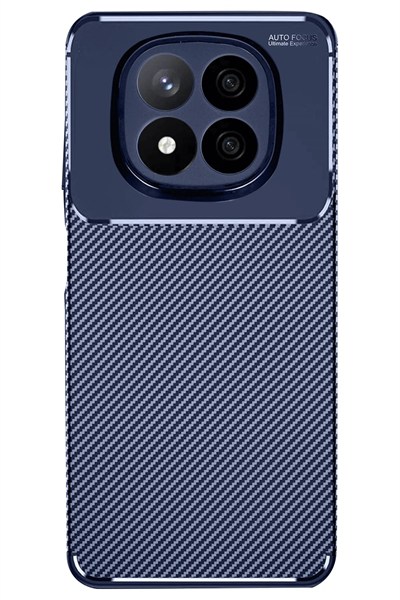 Mey İthalat®   Redmi Note 14 Pro 5G Kılıf Auto Focus Karbon Kapak - Lacivert