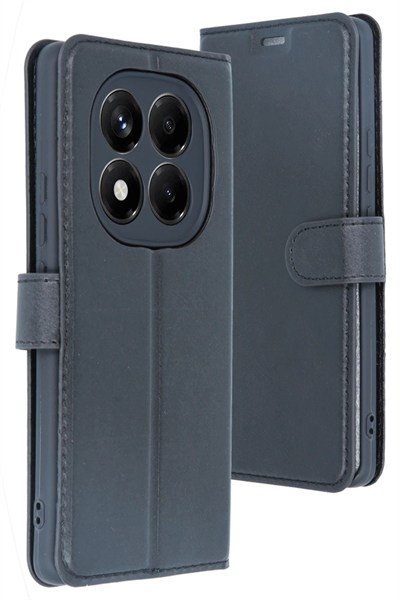 Mey İthalat®   Redmi Note 14 Pro 5G Kılıf Trend S Plus Kapaklı Kılıf - Siyah