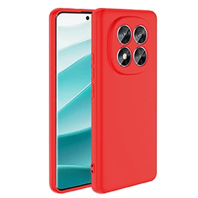 Mey İthalat®   Redmi Note 14 Pro 5G Kılıf Nano içi Kadife Silikon - Kırmızı