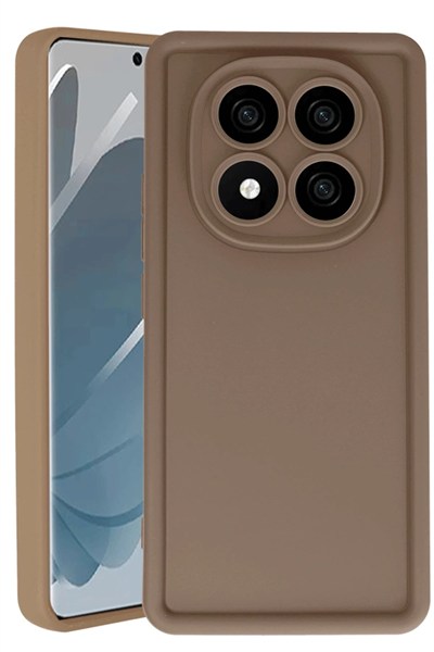 Mey İthalat®   Redmi Note 14 Pro 5G Kılıf Viera Silikon - Kahverengi