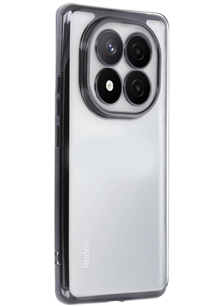 Mey İthalat®   Redmi Note 14 Pro 5G Kılıf  Lensli Silikon - Siyah
