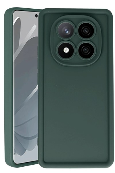 Mey İthalat®   Redmi Note 14 Pro 5G Kılıf Viera Silikon - Koyu Yeşil