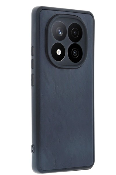 Mey İthalat®   Redmi Note 14 Pro 5G Kılıf Aras Deri Kapak - Lacivert