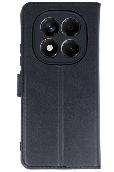 Mey İthalat®   Redmi Note 14 Pro 5G Kılıf Trend S Plus Kapaklı Kılıf - Siyah