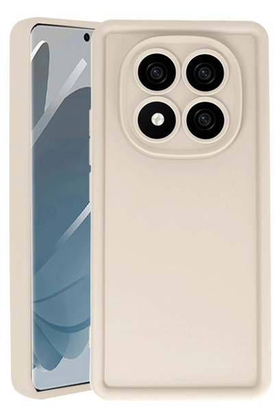 Mey İthalat®   Redmi Note 14 Pro 5G Kılıf Viera Silikon - Krem